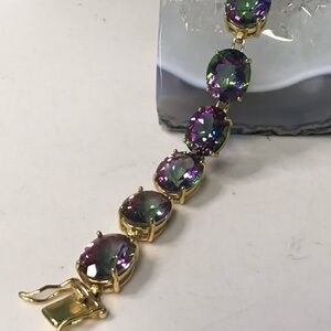 Sterling Mystic Topaz Bracelet